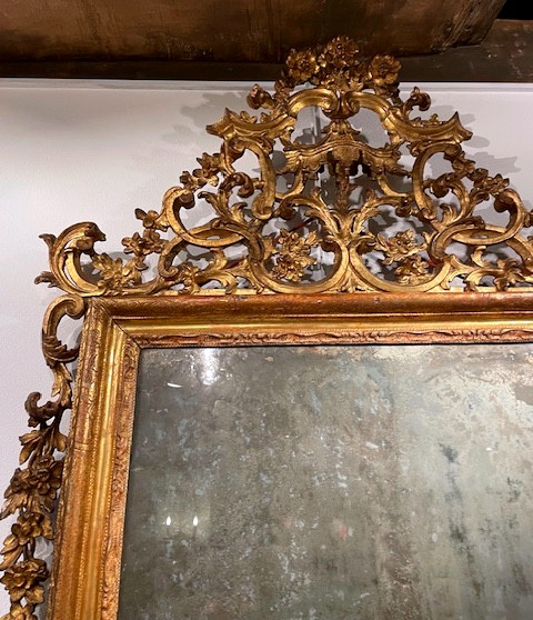 Grand miroir à decor de chinoiserie-photo-3