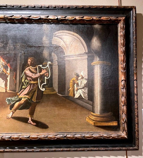 rare tryptique narratif relatant l histoire de DAVID et du roi SAUL attribué à ANDREA LILLI -photo-2