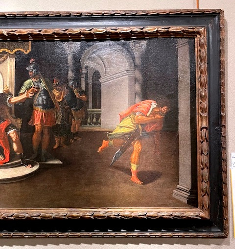 rare tryptique narratif relatant l histoire de DAVID et du roi SAUL attribué à ANDREA LILLI -photo-5