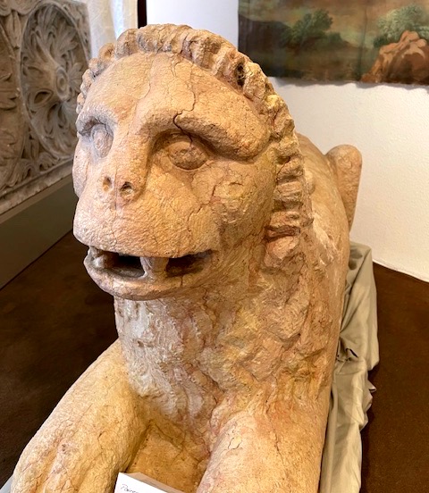 Pair Of Stylophore Marble Lions Late 12th, Early 13th Century-photo-4