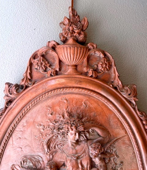 Flore entourée de putti,école italienne de la fin du 19 eme siécle en terre cuite-photo-3