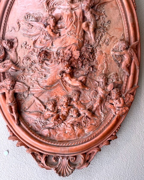 Flore entourée de putti,école italienne de la fin du 19 eme siécle en terre cuite-photo-1