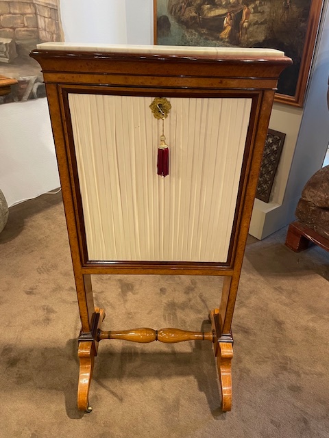 Vintage Charles X-era Cedar Wood Note Holder, Circa 1830-photo-2