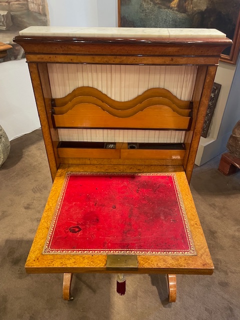 Vintage Charles X-era Cedar Wood Note Holder, Circa 1830-photo-3