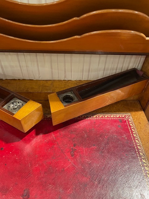 Vintage Charles X-era Cedar Wood Note Holder, Circa 1830-photo-5