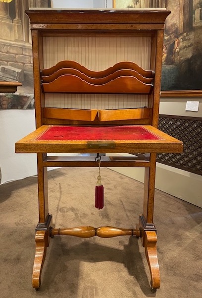 Vintage Charles X-era Cedar Wood Note Holder, Circa 1830