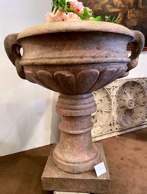 Pair Of Royal Red Granite Planters, Italy, Circa 1810-photo-3
