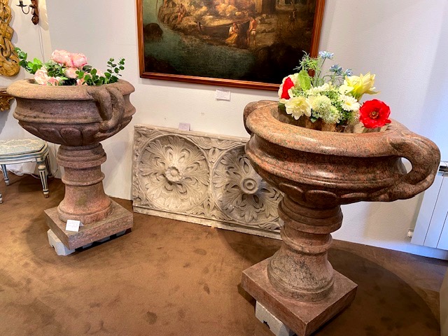 Pair Of Royal Red Granite Planters, Italy, Circa 1810-photo-6