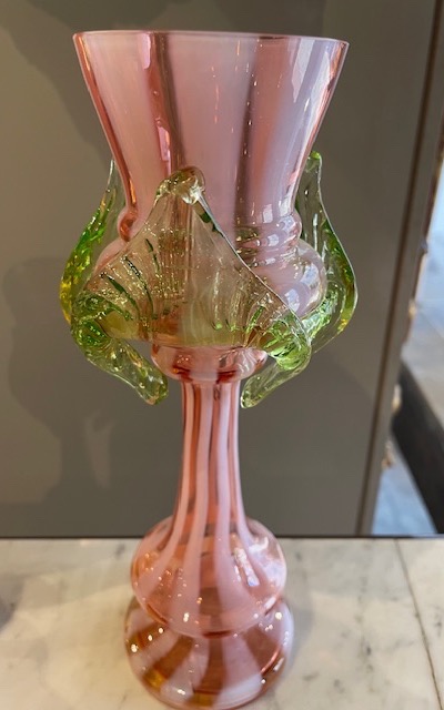 paire de vases en verre soufflé de Murano-photo-2