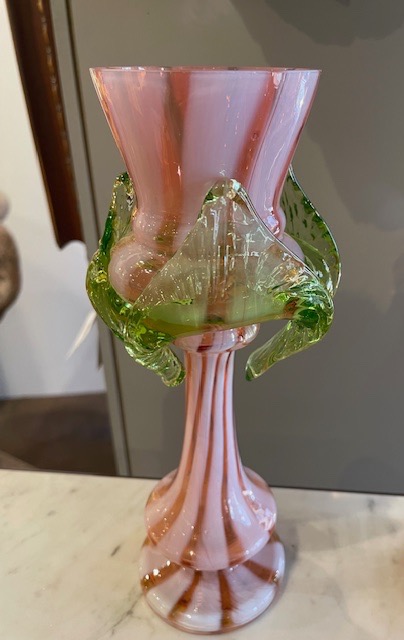 paire de vases en verre soufflé de Murano-photo-3