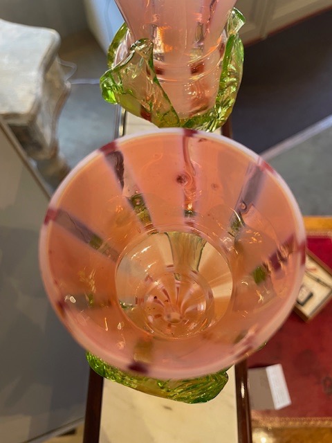 paire de vases en verre soufflé de Murano-photo-3