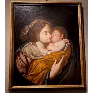 vierge à l enfant attribuée à CHARLES DAUPHIN (METZ 1625 = TURIN 1678)