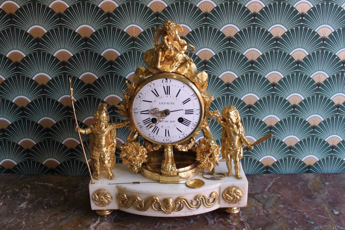 Pendule A Quantième époque XVIII eme De Lepaute Horloger Du Roi