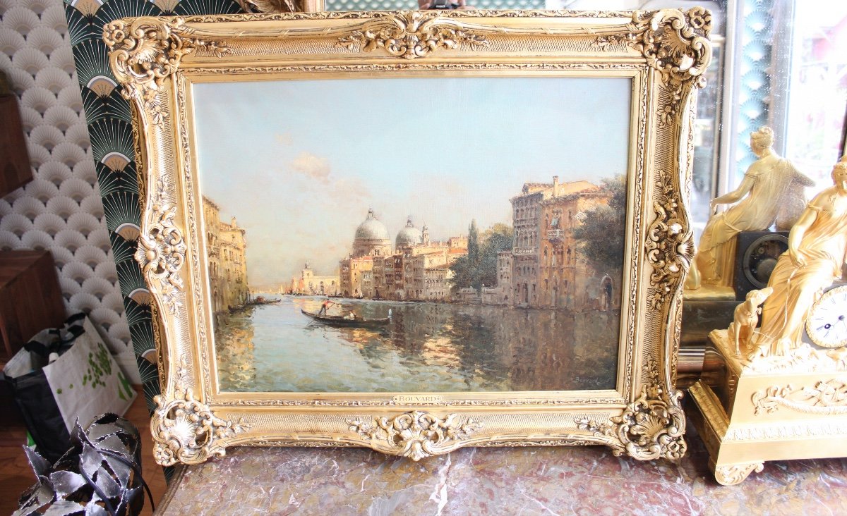 Tableau Vue De Venise Du Peintre Bouvard-photo-2
