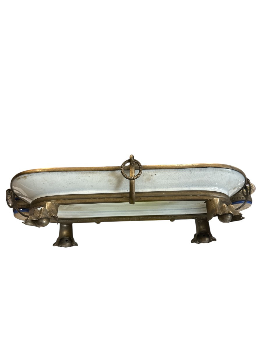 Bronze And Porcelain Inkwell-photo-1