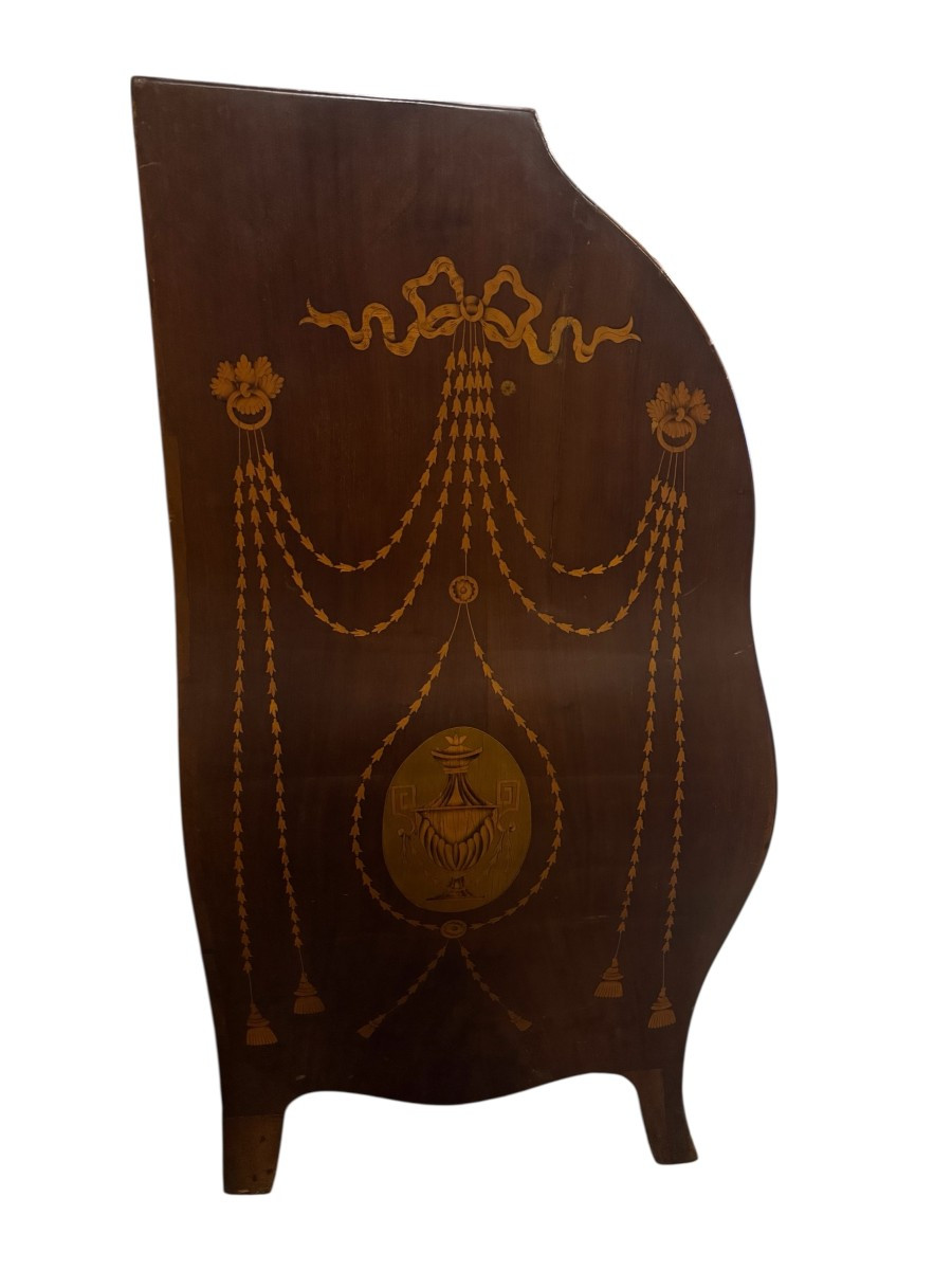 Commode bureau marqueté style Anglais-photo-3