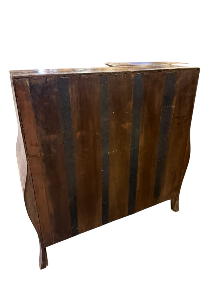 Commode bureau marqueté style Anglais-photo-2