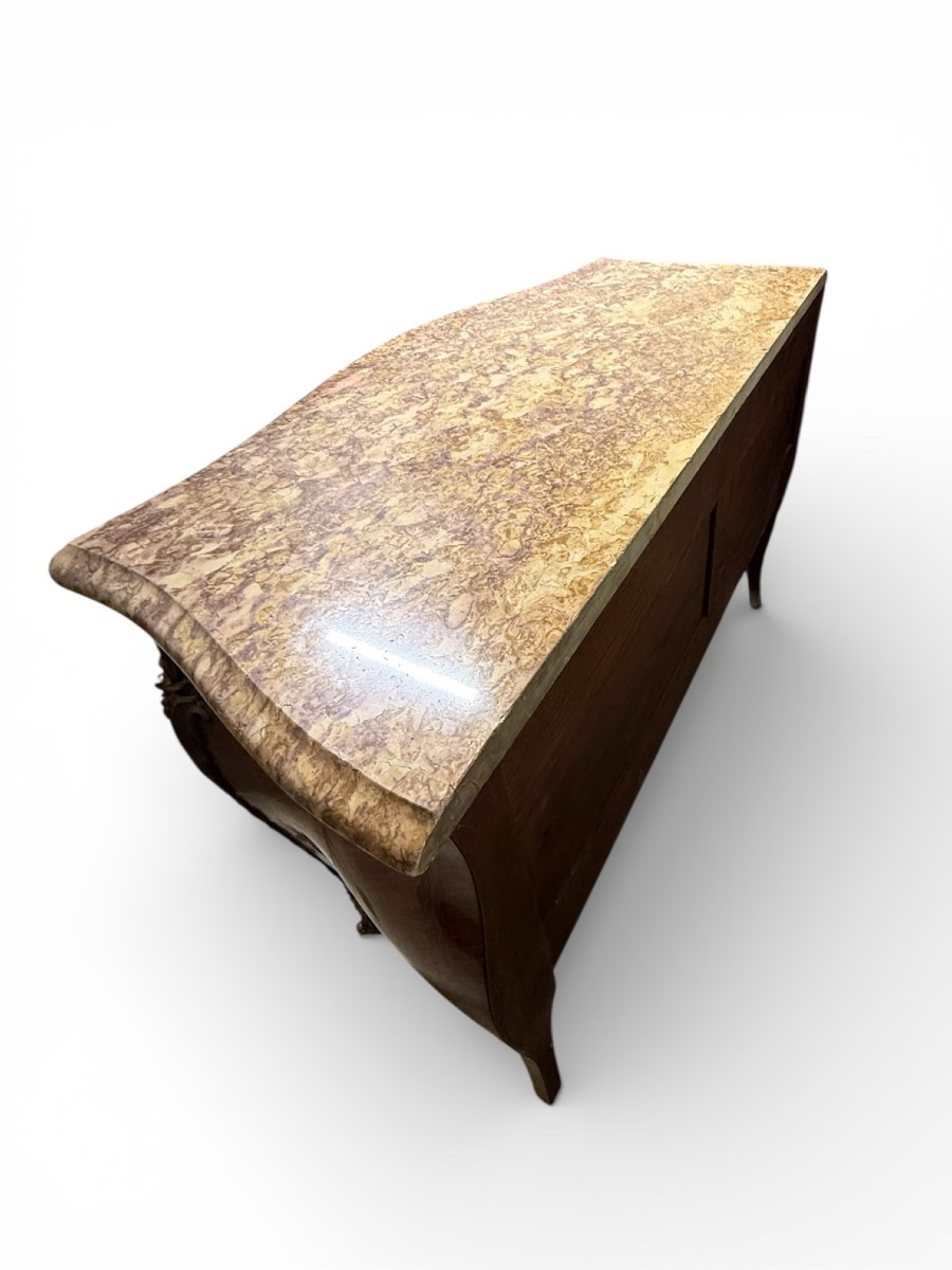 Commode Tombeau En Marquèterie époque Lxv Estampillée De Mondon-photo-1
