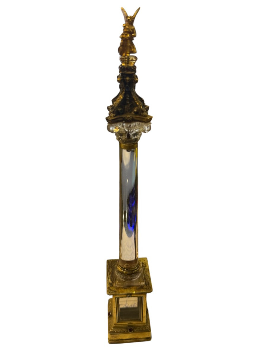 Column Made Of Crystal, Gold, And Semi-precious Stones.-photo-3