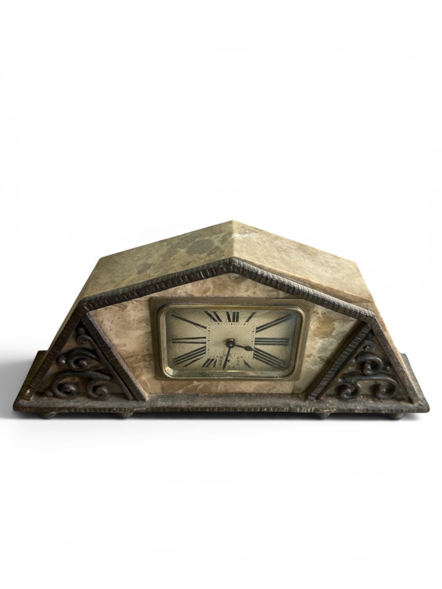 Art Deco Wrought Iron Clock-photo-2