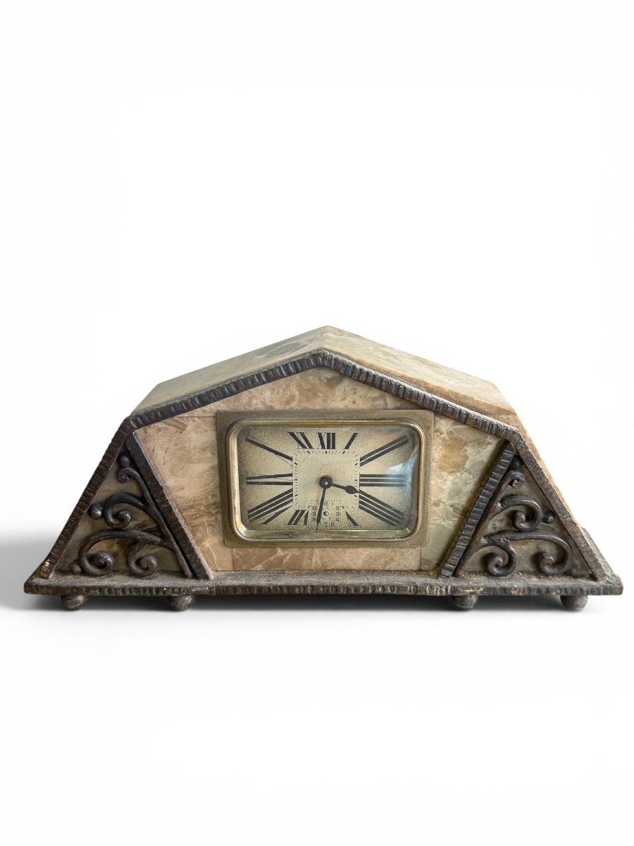 Art Deco Wrought Iron Clock