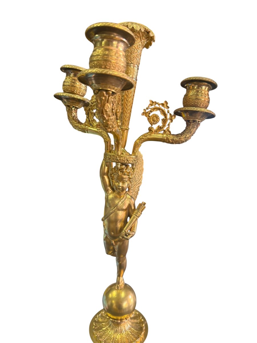 Pair Of Empire-style Candelabra-photo-2