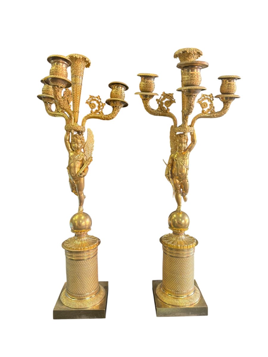 Pair Of Empire-style Candelabra