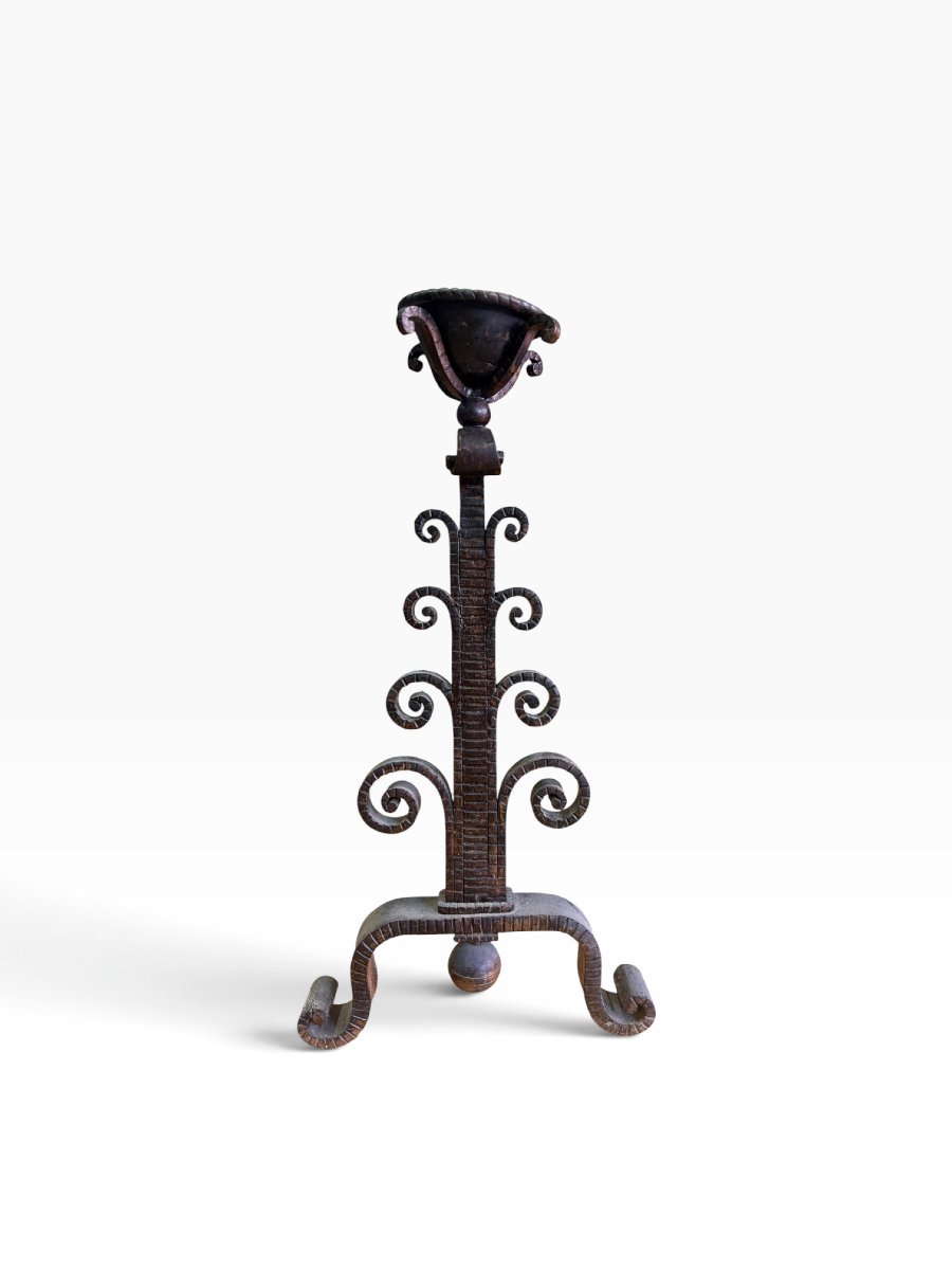 Pairs Of Wrought-iron Landiers-photo-3