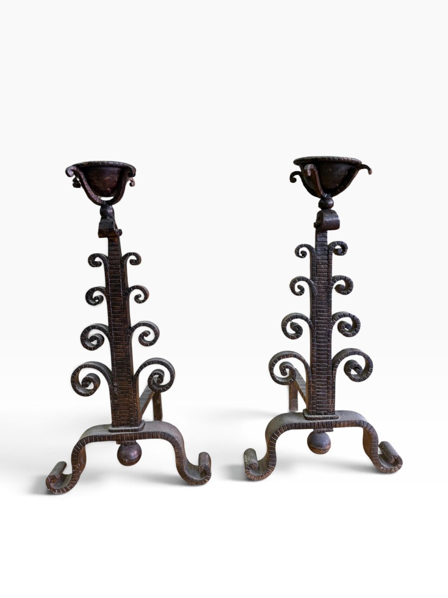 Pairs Of Wrought-iron Landiers