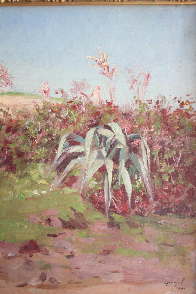 Orientalist Painting By Painter Pujol XIXth Century-photo-3