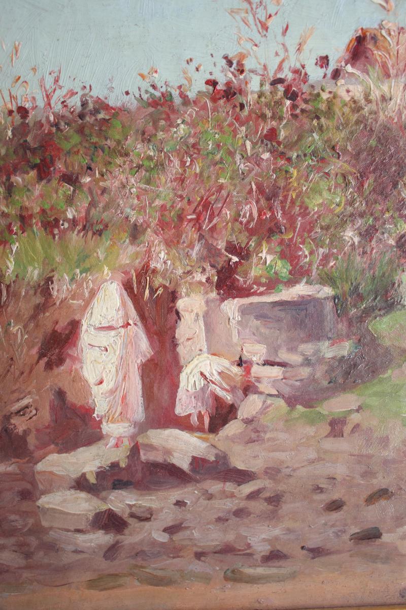 Orientalist Painting By Painter Pujol XIXth Century-photo-4