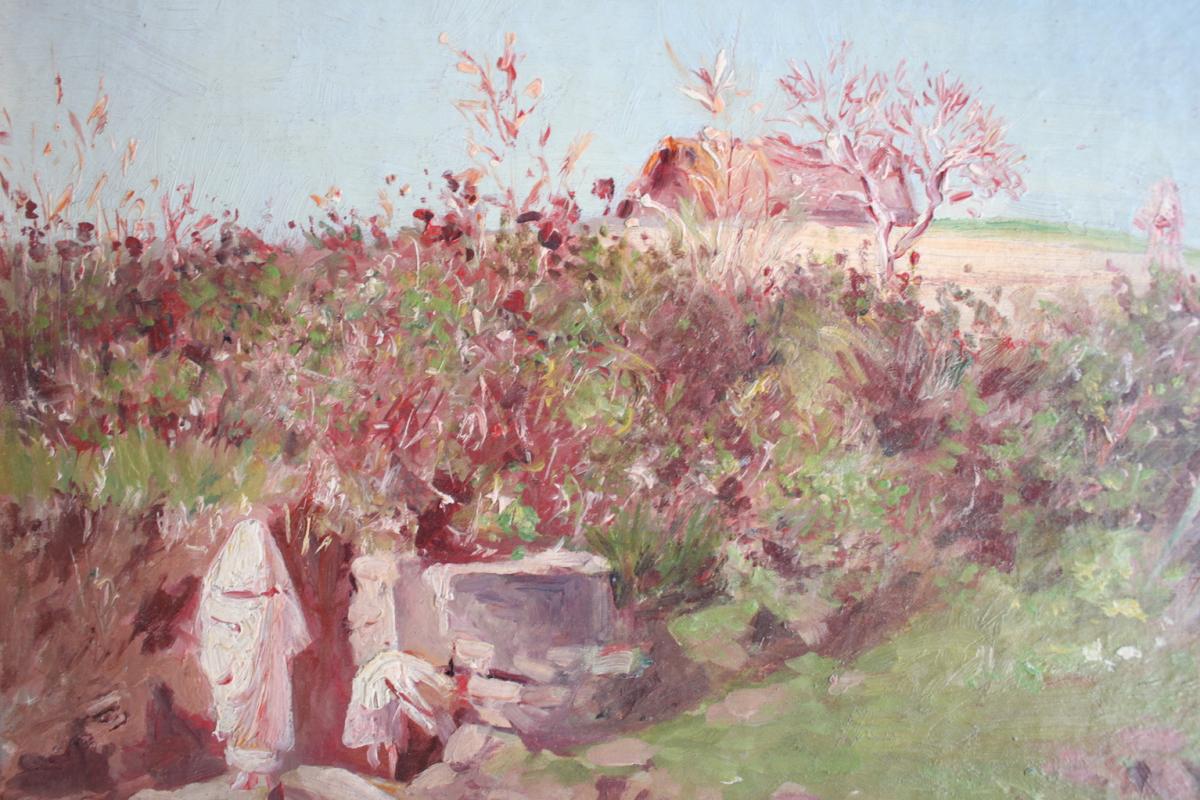 Orientalist Painting By Painter Pujol XIXth Century-photo-1