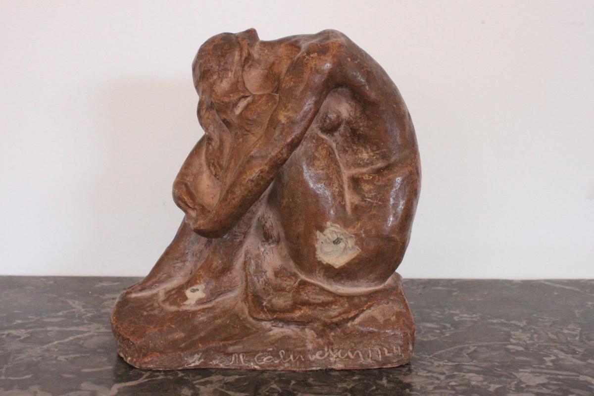 Terracotta Sculpture By Calinescu 1924