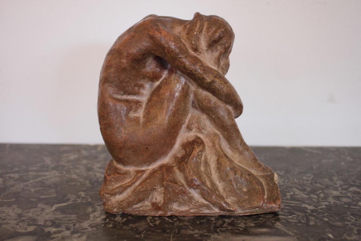 Terracotta Sculpture By Calinescu 1924-photo-1