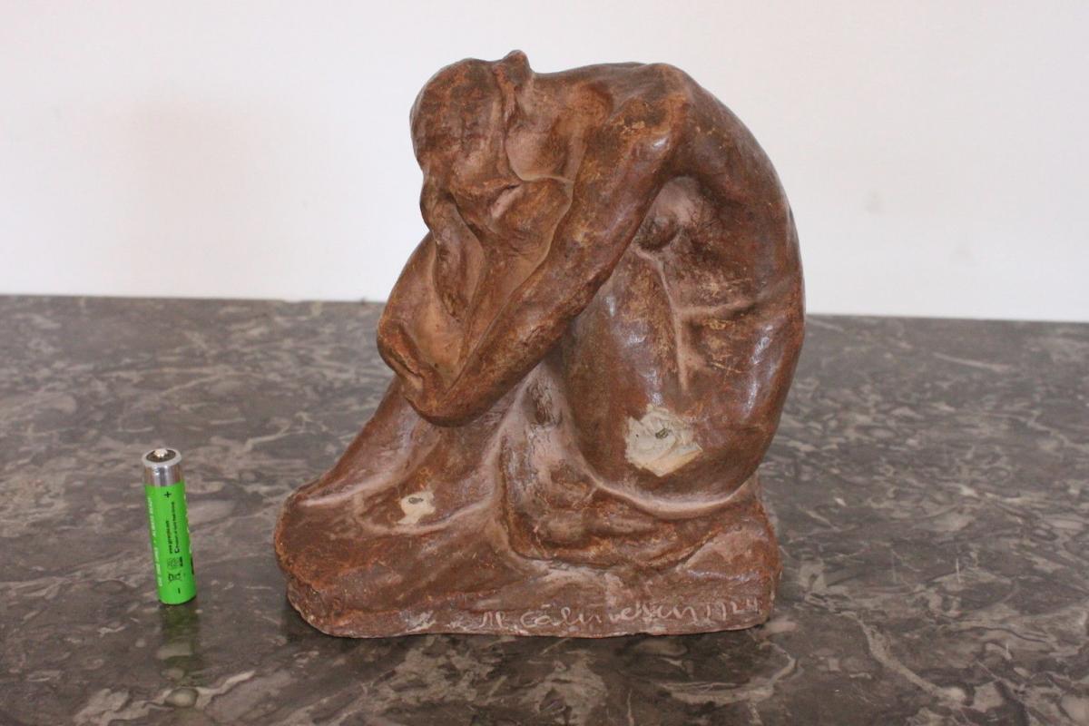 Terracotta Sculpture By Calinescu 1924-photo-8