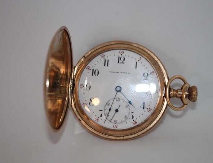 Montre Gousset  En Plaqué Or Tavannes Watch Epoque 1900