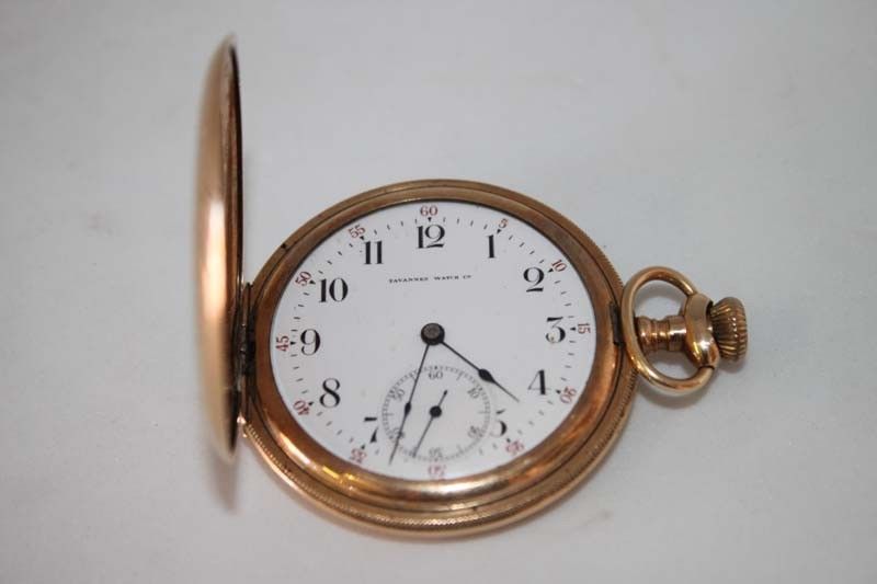 A Gold Plated Watch By Tavannes Watch, 1900-photo-2