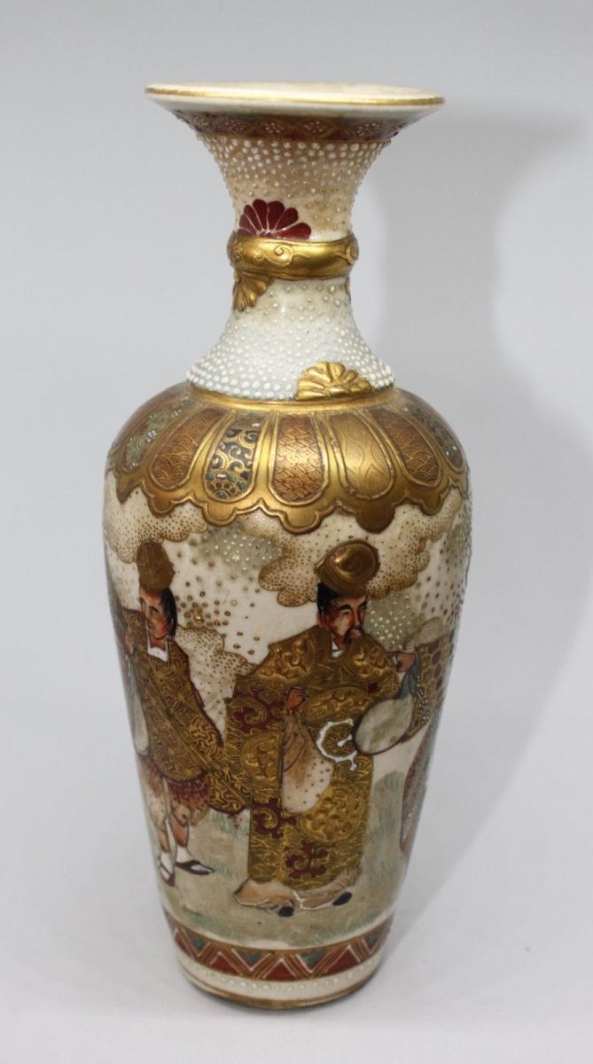 Pair Of Small Japanese Vases XIXth Edo Period-photo-3