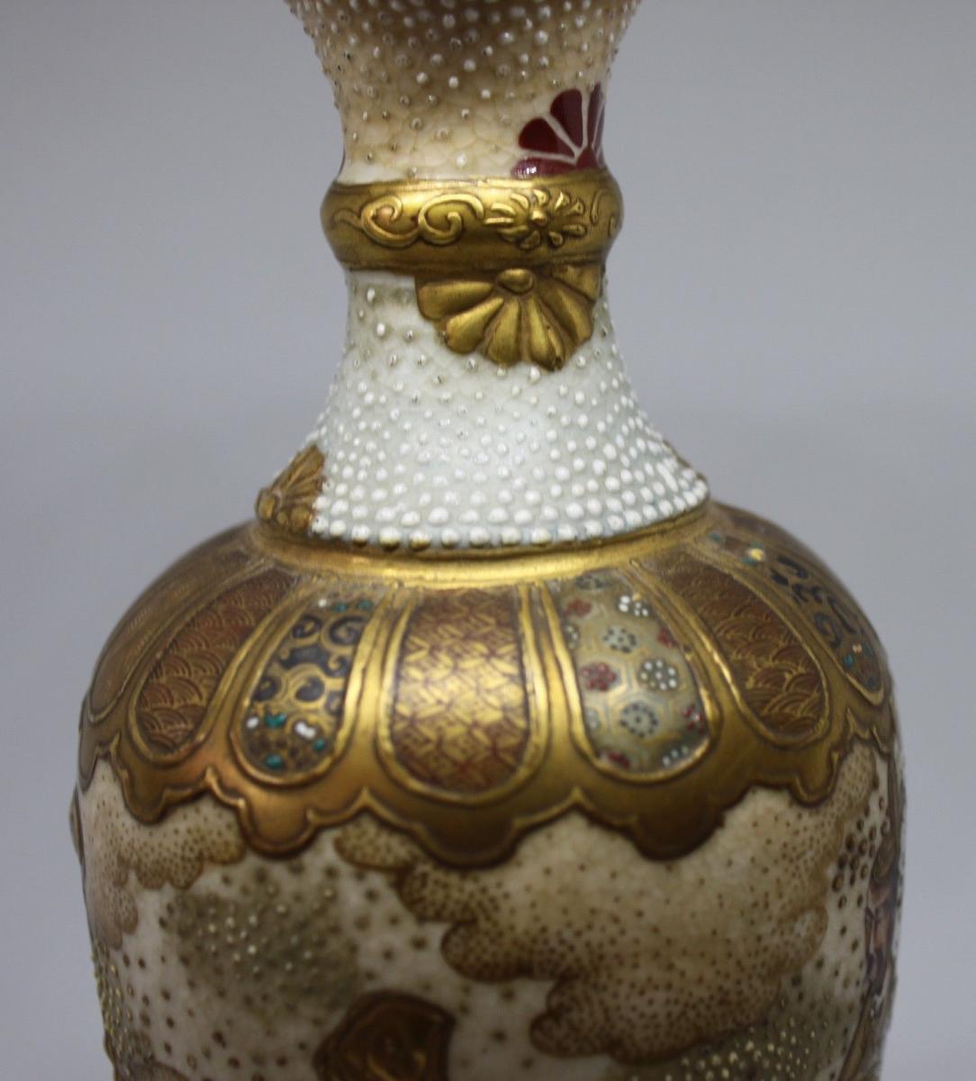 Pair Of Small Japanese Vases XIXth Edo Period-photo-1