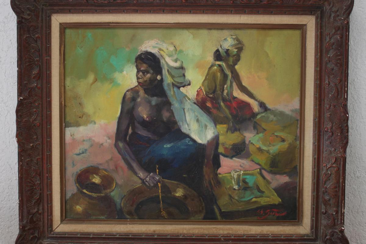 Peinture d' Epoque XXème Ecole Indonésienne