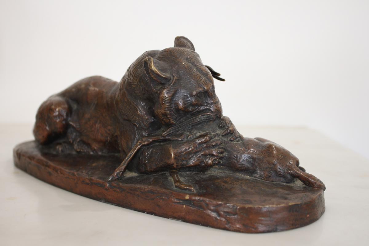 19th Century Bronze Of Barye-photo-3