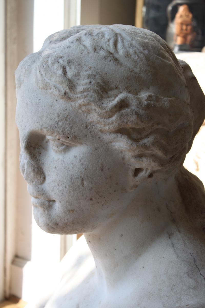 Early 19th Century Marble Bust-photo-2
