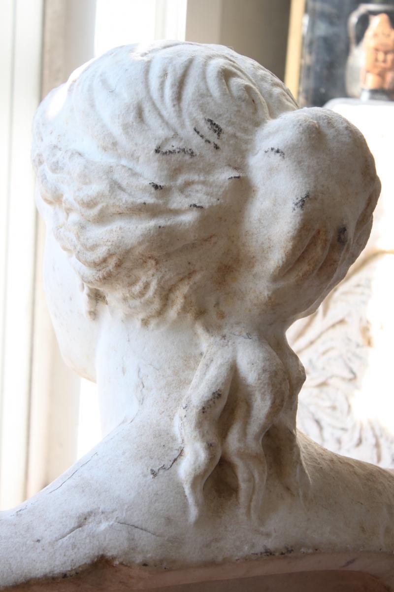 Early 19th Century Marble Bust-photo-4
