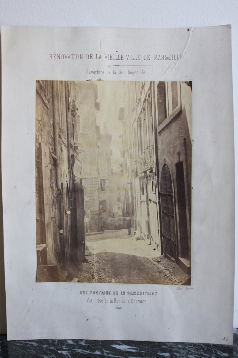 1862 Terris Photo "renovation Of The Old Town Of Marseille" -photo-2