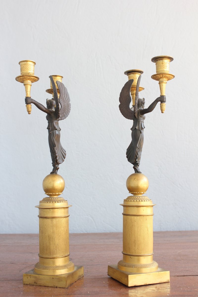 Paire De Candélabres Empire-photo-4
