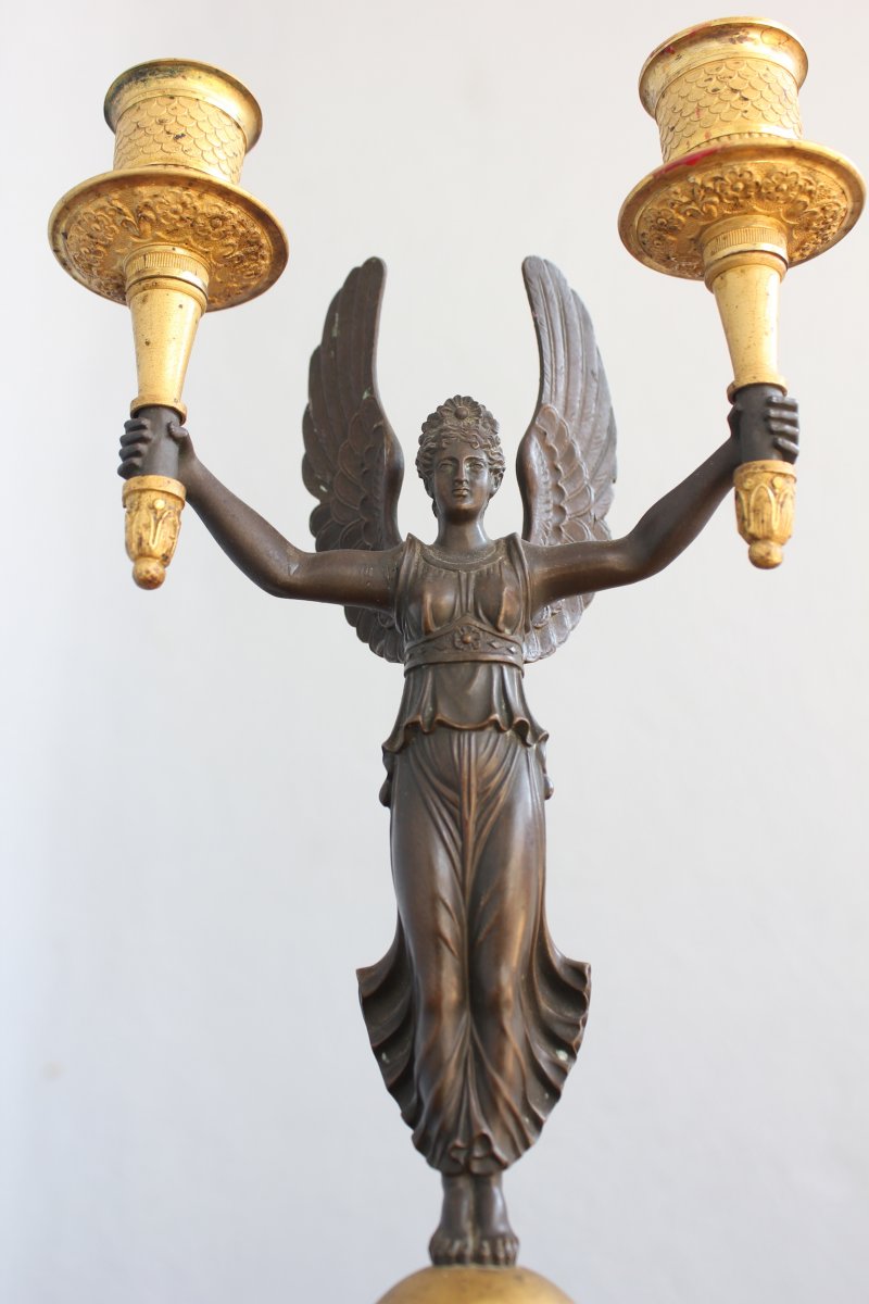 Paire De Candélabres Empire-photo-1