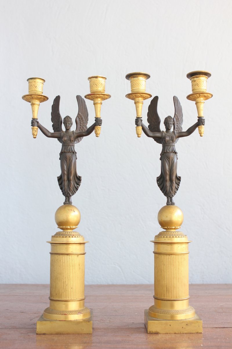 Paire De Candélabres Empire