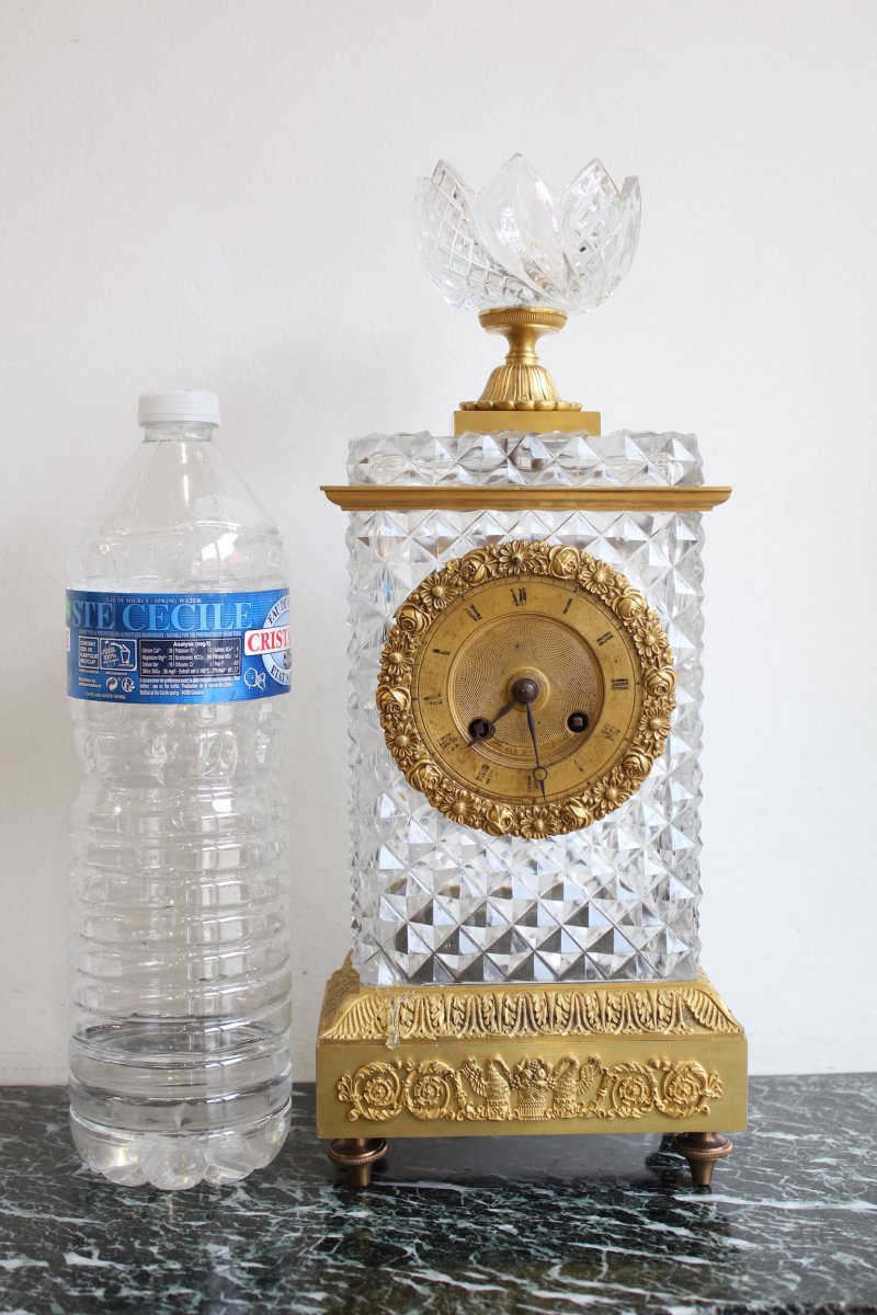 19th Century Baccarat Crystal Clock Oudin Student Of Breguet-photo-6
