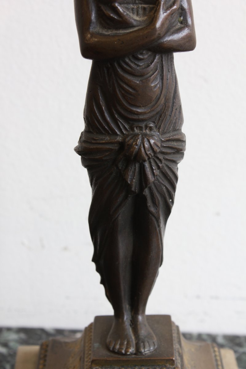 Paire De  Candélabres Empire Epoque XIXème Siècle-photo-5