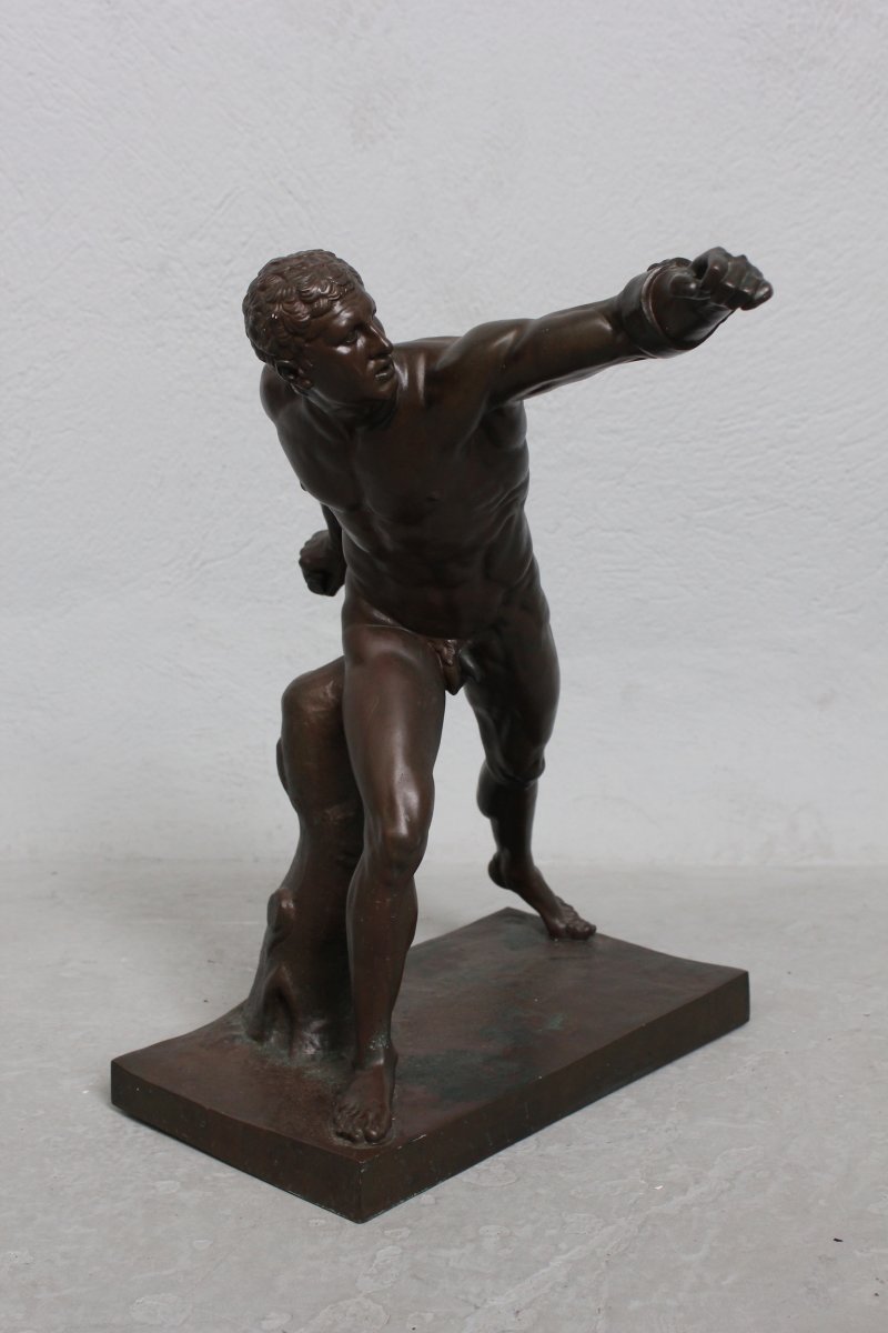 19th C. Gladiator Borghese, Fonte De Barbédienne Collas Process-photo-2